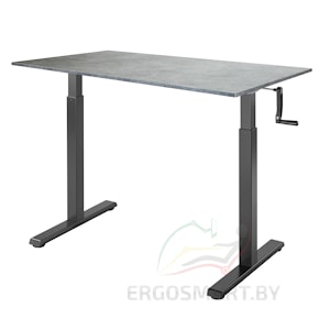 Стол Manual Desk Compact черный/бетон Чикаго 1380х800х18 мм