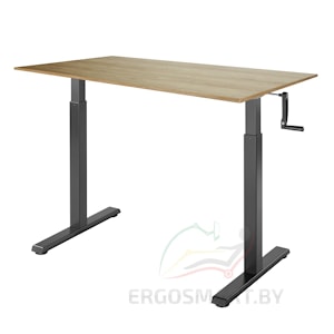 Стол Manual Desk Compact черный/дуб натуральный 1380х800х18 мм
