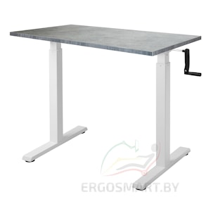 Стол Manual Desk Compact белый/бетон Чикаго 1360х800х36 мм