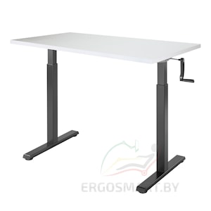 Стол Manual Desk Compact черный/альпийский белый 1360х800х36 мм