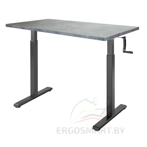 Стол Manual Desk Compact черный/бетон Чикаго 1360х800х36 мм