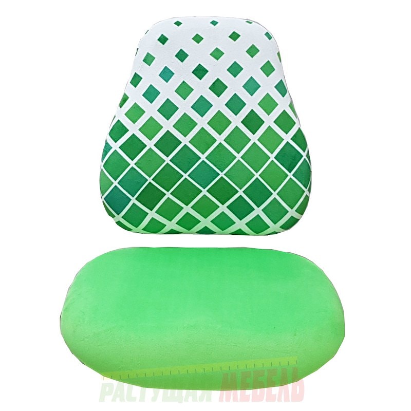 Комплект чехлов для стула Match принты/Зелёные ромбы велюр 03103