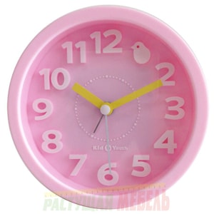 Часы-будильник розовые