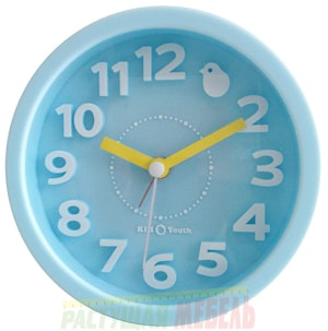 Часы-будильник голубые